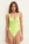 Billabong costum de baie dintr-o bucată Tanlines Ella culoarea verde, cupa moale, ABJX100269