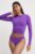 Casall longsleeve de baie Rashguard culoarea violet