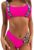 Costum de baie dama – 2 piese – model sexy in culori vibrante – sutien tip bustiera si chilot decupaj clasic croi ingust – tematica summer love – EFAYN