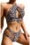 Costum de baie dama – animal print – 2 piese – slip brazilian si sutien cu prindere in V – EFAYN