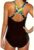 Costum de baie dama – o piesa – model sport cu bretele in X la spate – chilot decupaj clasic – tematica swim free – EFAYN