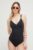 MICHAEL Michael Kors costum de baie dintr-o bucată LOGO TRIM SURPLICE ONE PIECE culoarea negru, cupa usor rigidizata, MM7M759