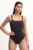 MICHAEL Michael Kors costum de baie dintr-o bucată SQUARE NECK ONE PIECE culoarea negru, cupa usor rigidizata, MM7M528