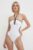 Max Mara Beachwear costum de baie dintr-o bucată culoarea alb, cupa moale, 2416831279600 2416830000000