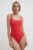 Max Mara Beachwear costum de baie dintr-o bucată culoarea roșu, cupa moale, 2416831219600 2416830000000