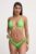 Puma sutien de baie culoarea verde, cupa usor rigidizata 907666