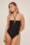 women’secret costum de baie dintr-o bucată PERFECT FIT 1 culoarea negru, cupa usor rigidizata, 5527098